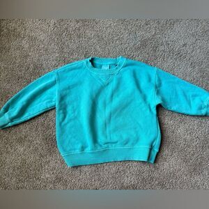 Zara Teal Aqua Green Sweatshirt Size 2-3Y